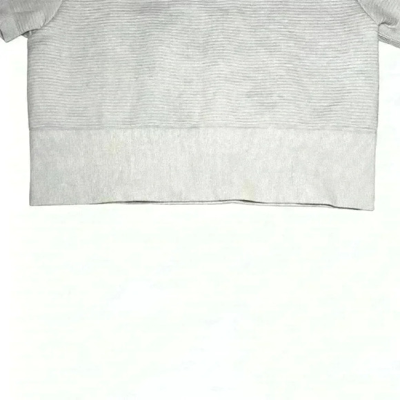 OFFLINE By Aerie Totally! Textured Seamless Cropped T-Shirt Light Blue/Grey LG​ - Picture 4 of 8